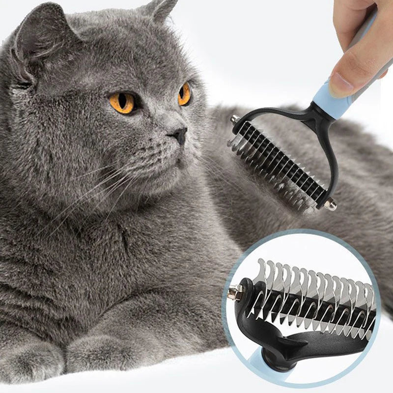 Self-Cleaning Pet Deshedding Brush for Dogs & Cats