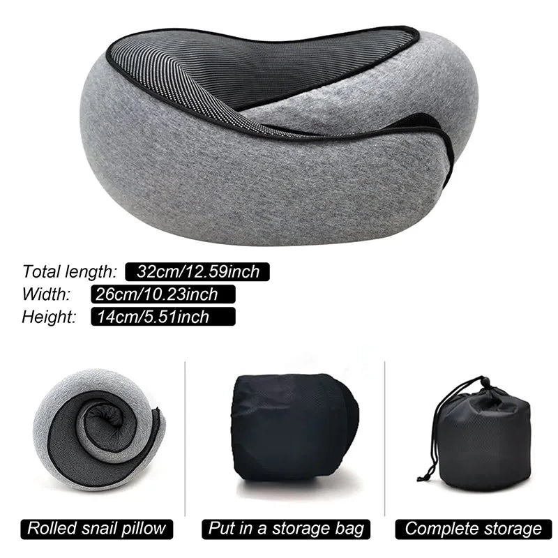 Ergonomic Memory Foam Travel Neck Pillow | ISATRON