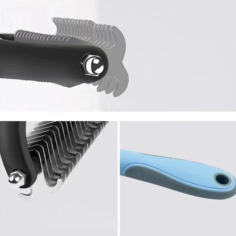 Self-Cleaning Pet Deshedding Brush for Dogs & Cats