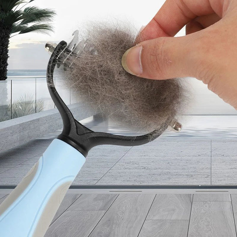 Self-Cleaning Pet Deshedding Brush for Dogs & Cats