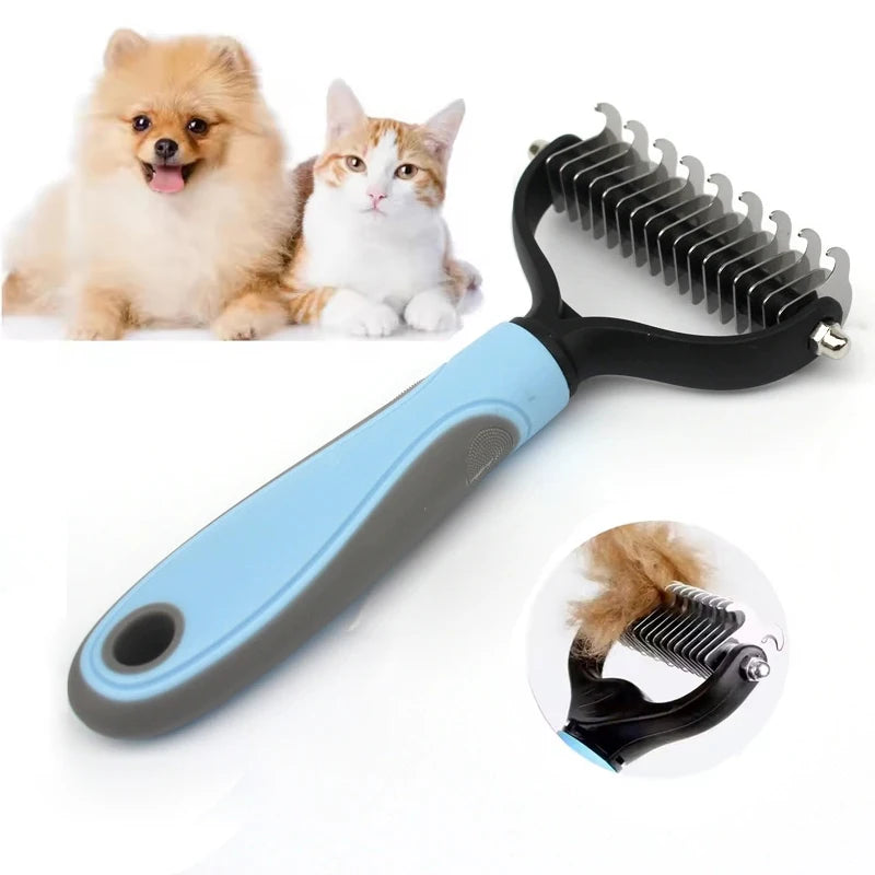 Self-Cleaning Pet Deshedding Brush for Dogs & Cats