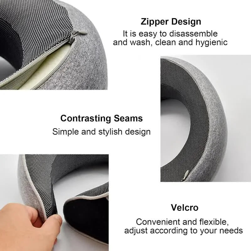 Ergonomic Memory Foam Travel Neck Pillow | ISATRON